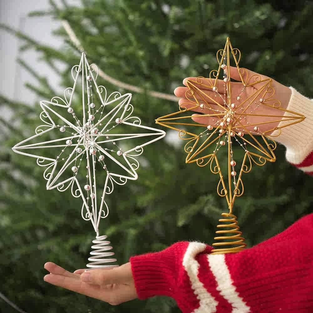Star Tree Topper - 12.6 Inch Creative Led Lights Glitter