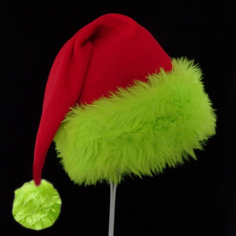 Santa Hat Plush - 1pc, Santa Claus Hat Christmas Hat
