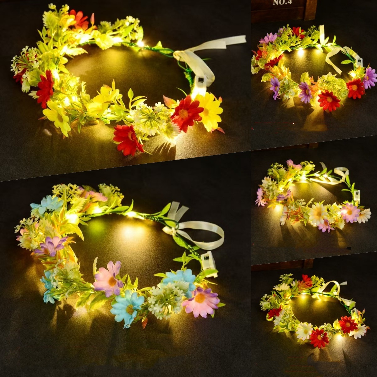 Led Fairy String Lights - Luminous Floral Wreath LED Flower Crown