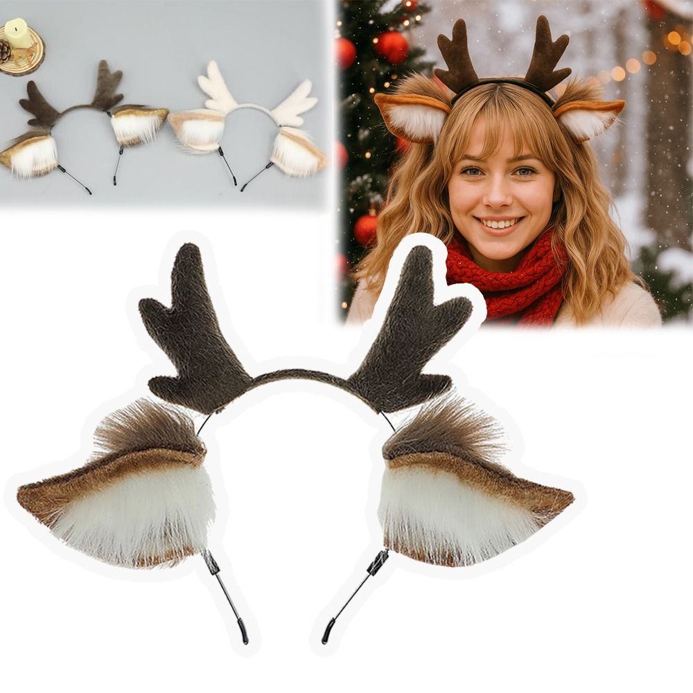 Reindeer Antlers Headband - Deer Ears Reindeer Antler Headband Cute