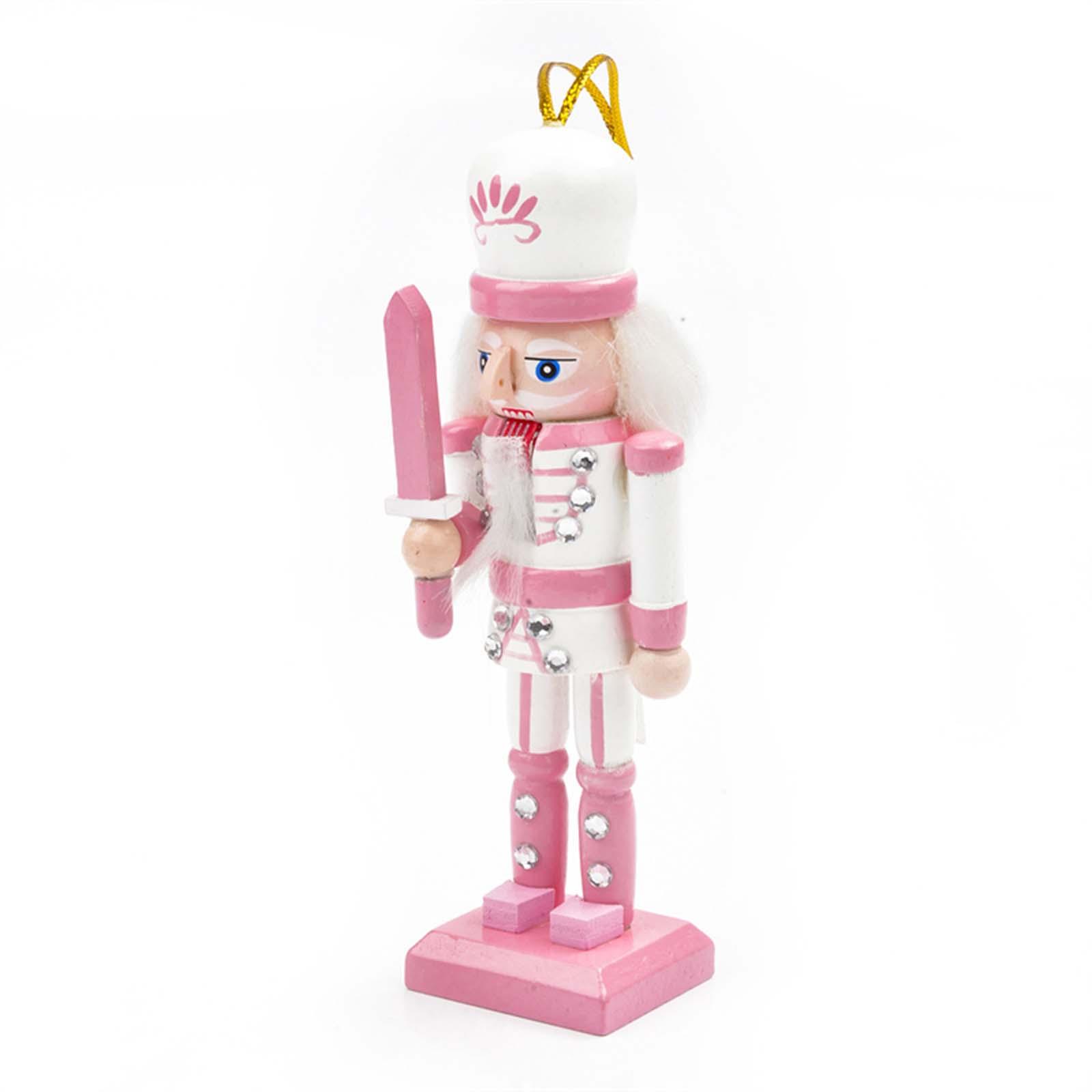 Nutcracker Figurine - 4x Wooden Nutcracker Soldier Figurine Statue