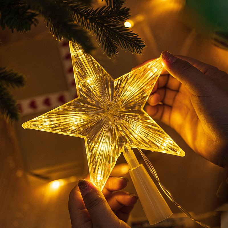 Star Tree Topper - 15/19/23cm Christmas Tree Top Star Light