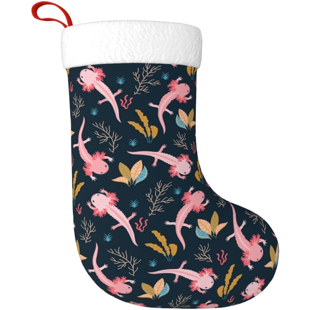 Christmas Stocking Hanging - Cute Axolotl Christmas Stockings Hanging Decoration