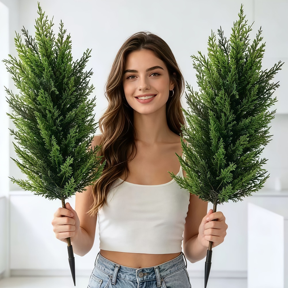 Christmas Tree Artificial - 2PC Outdoor Artificial Pine Tree Stakes
