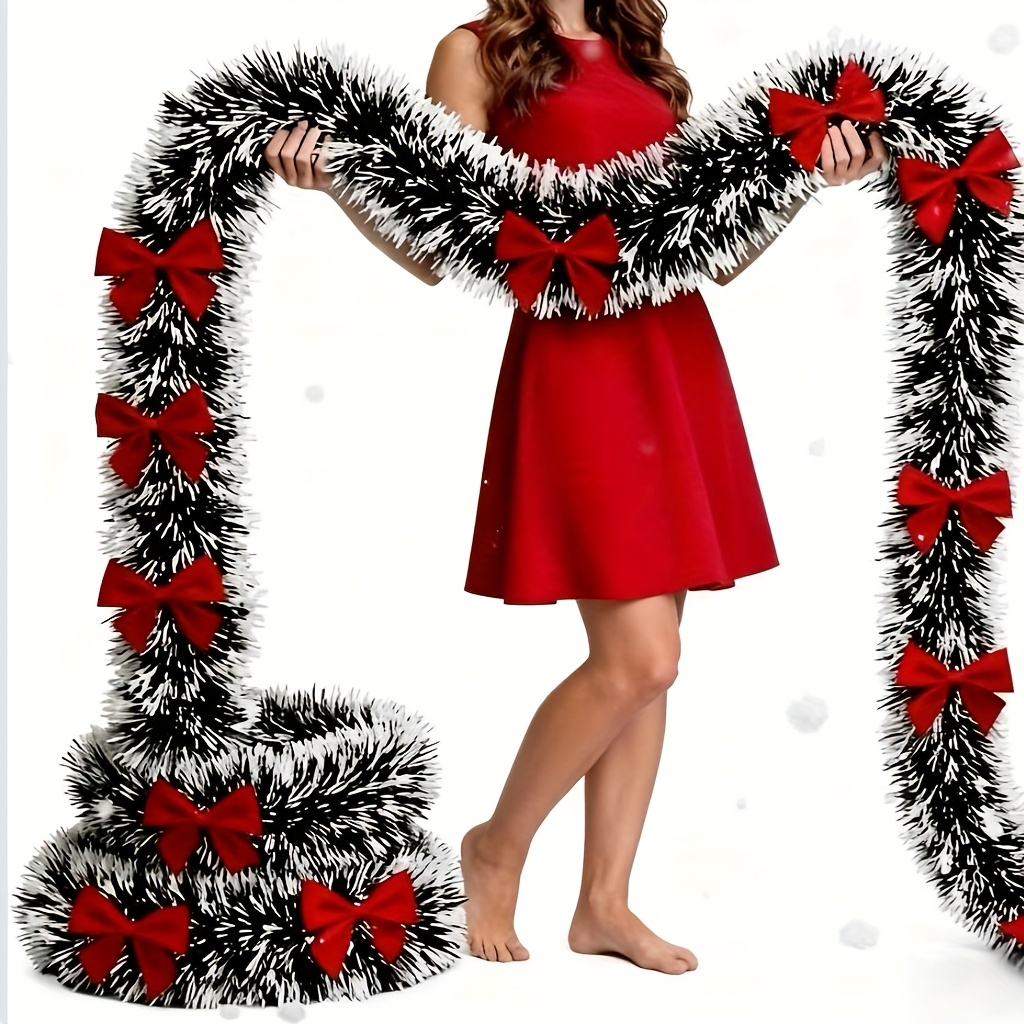 Christmas Wreath Fake - Artificial Christmas Garland Xmas Tinsel Garlands