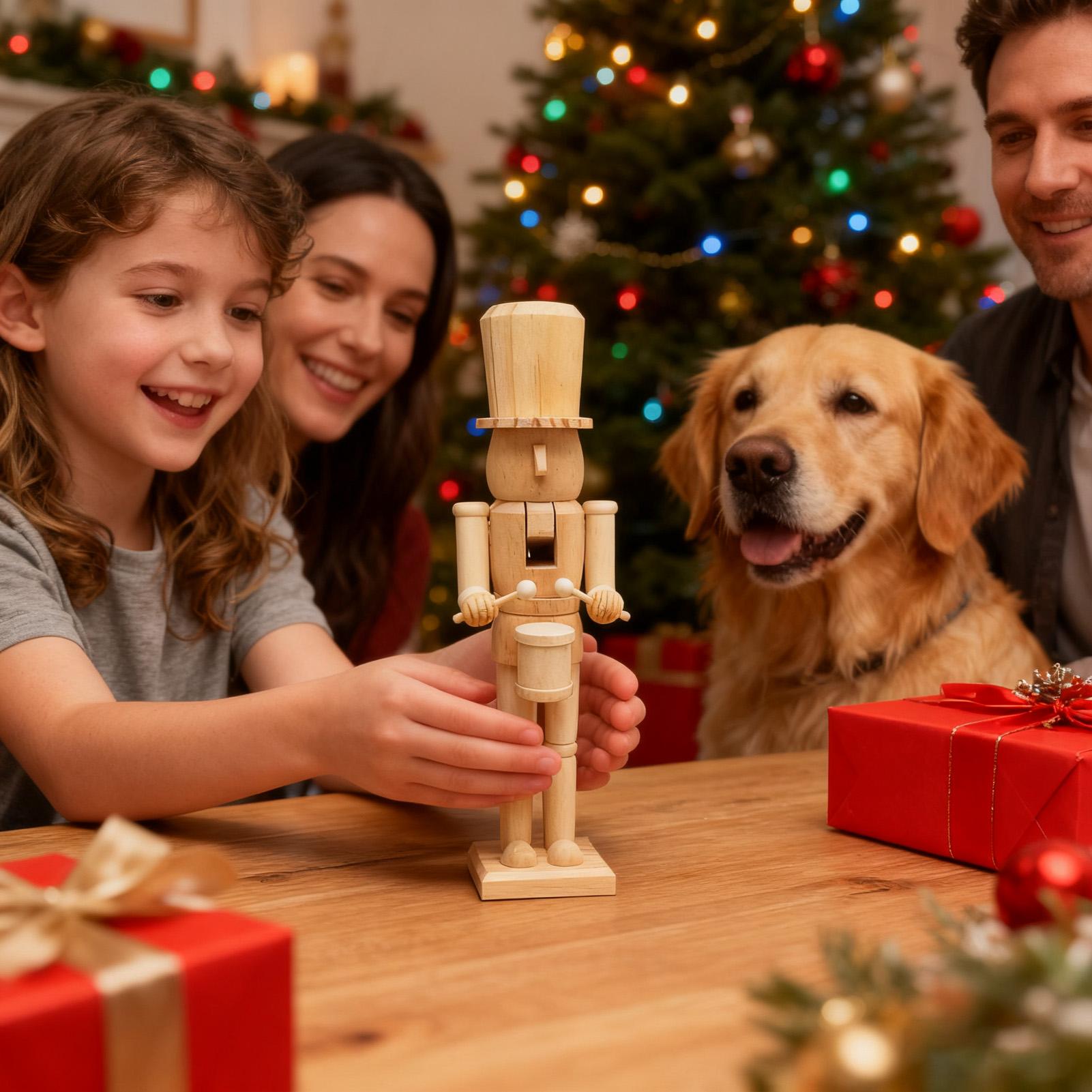 Nutcracker Figurine - Nutcrackers Figures 38cm Wooden Festive Figurine
