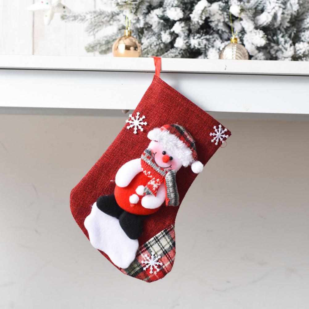 Christmas Stocking Hanging - Hanging Ring Christmas Sock Festive Plush