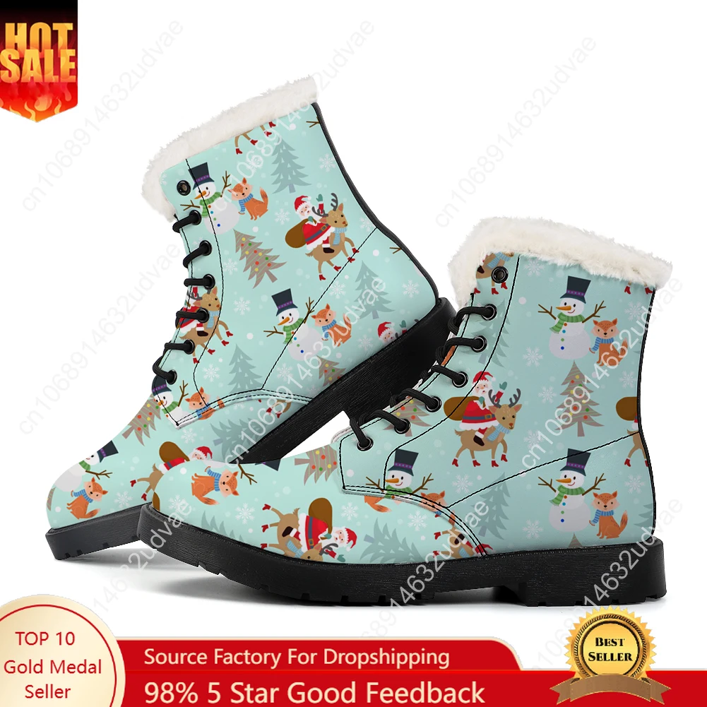 Christmas Lights Outdoor - Christmas Plush Boots Mens Womens Teenager