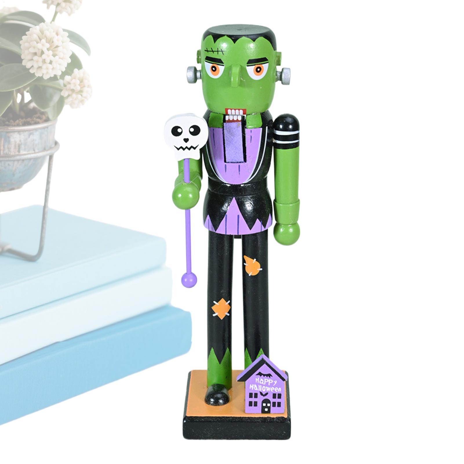 Nutcracker Figurine - Halloween Wooden Nutcracker Holiday Decor Skeleton