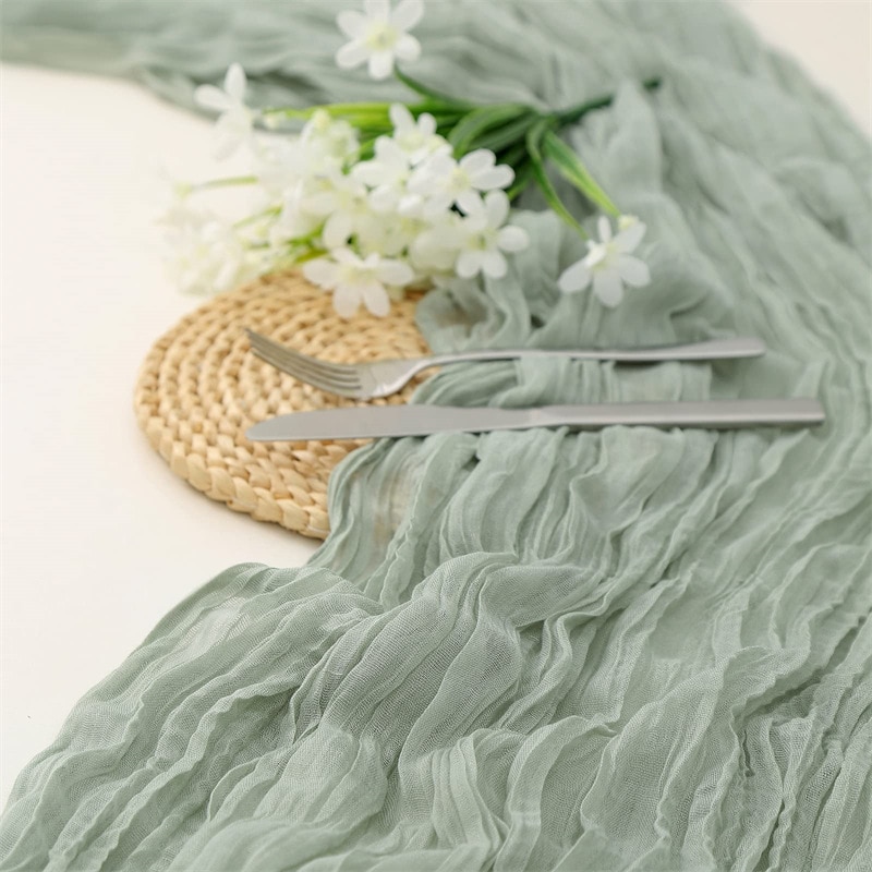 Christmas Table Runner - Semi-Sheer Gauze Wedding Party Christmas Banquets