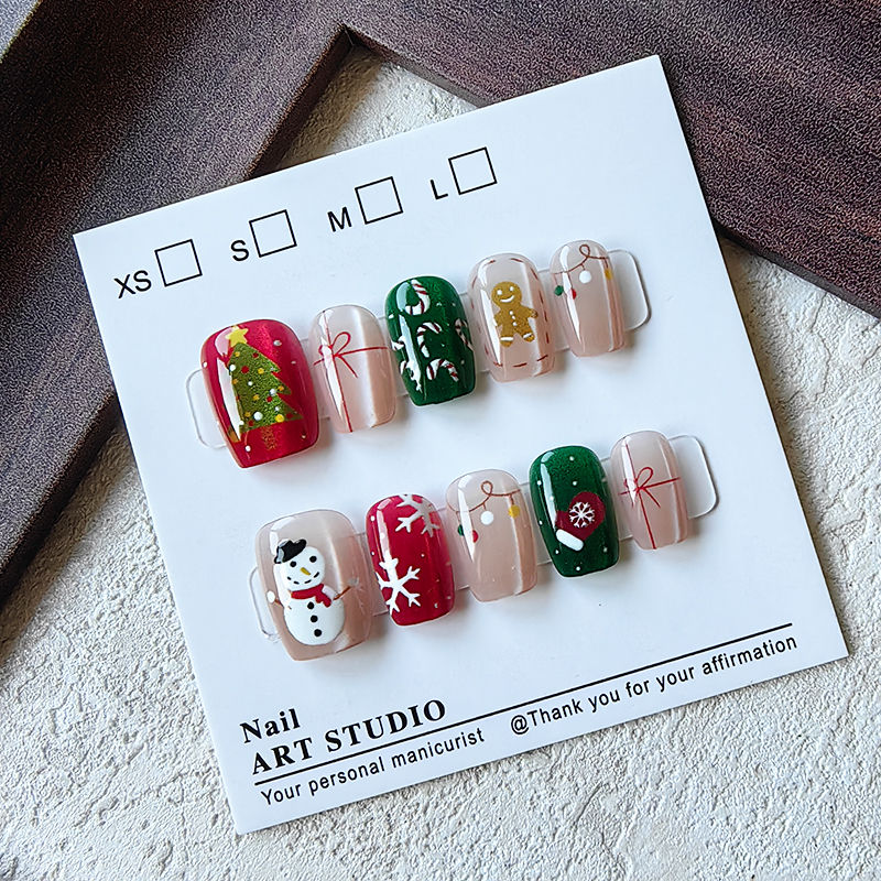 Christmas Tree Artificial - 10 Pcs Christmas Half Handmade Press