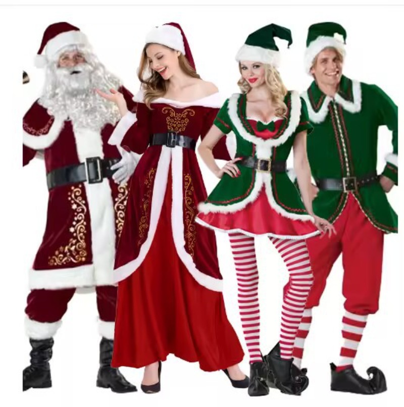 Elf Costume Christmas - Santa Claus Costume Women Men Christmas