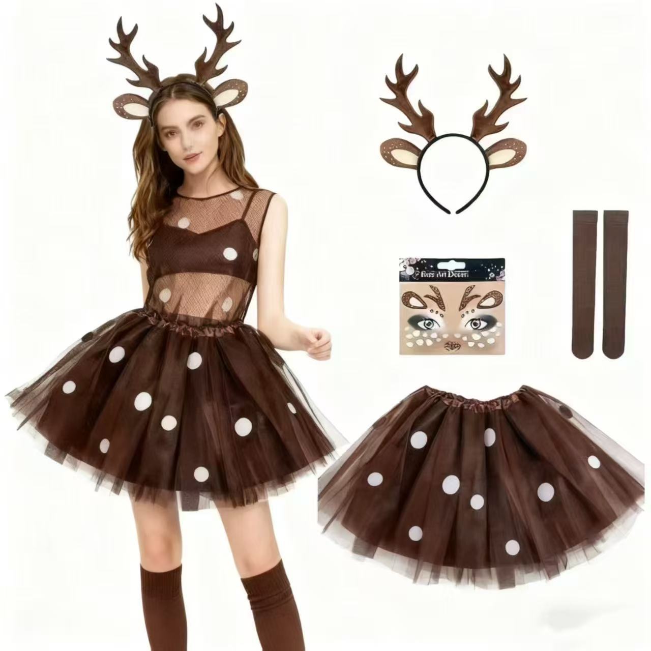 Reindeer Antlers Headband - Reindeer Costume Set Antler Headband and
