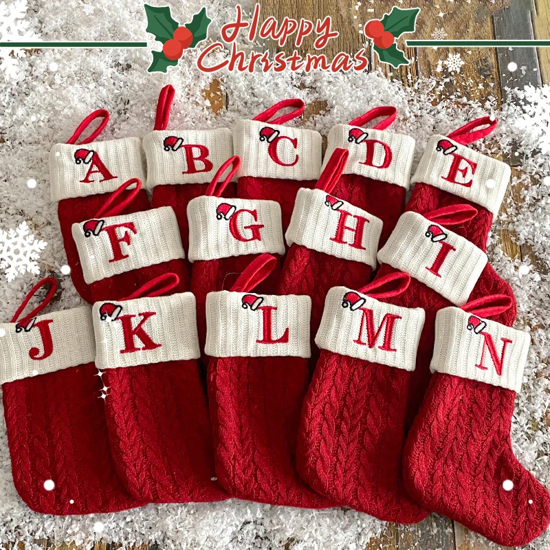 Christmas Stocking Hanging - Christmas Decoration 2025 Decorative Letters Christmas