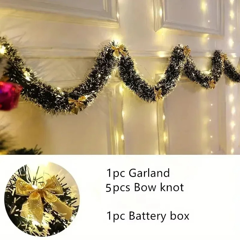 Tinsel Garland Decoration - Christmas Tinsel Garland Artificial Christmas Garland