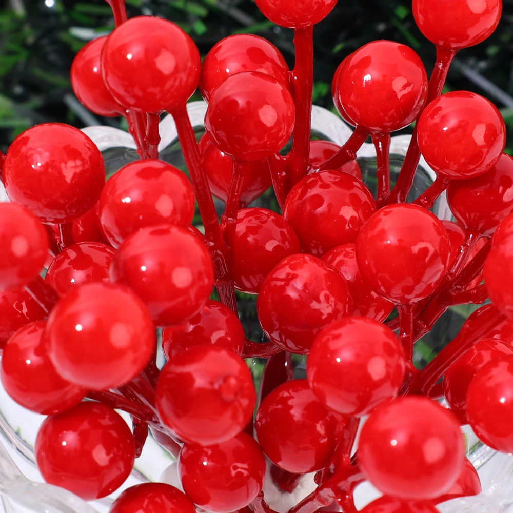 5/100x Artificial Red Berries  - огляд і ціна Christmas Wreath Fake