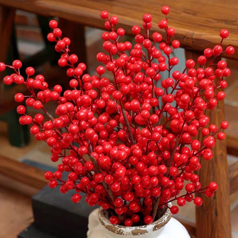 5/100x Artificial Red Berries  - огляд і ціна Christmas Wreath Fake