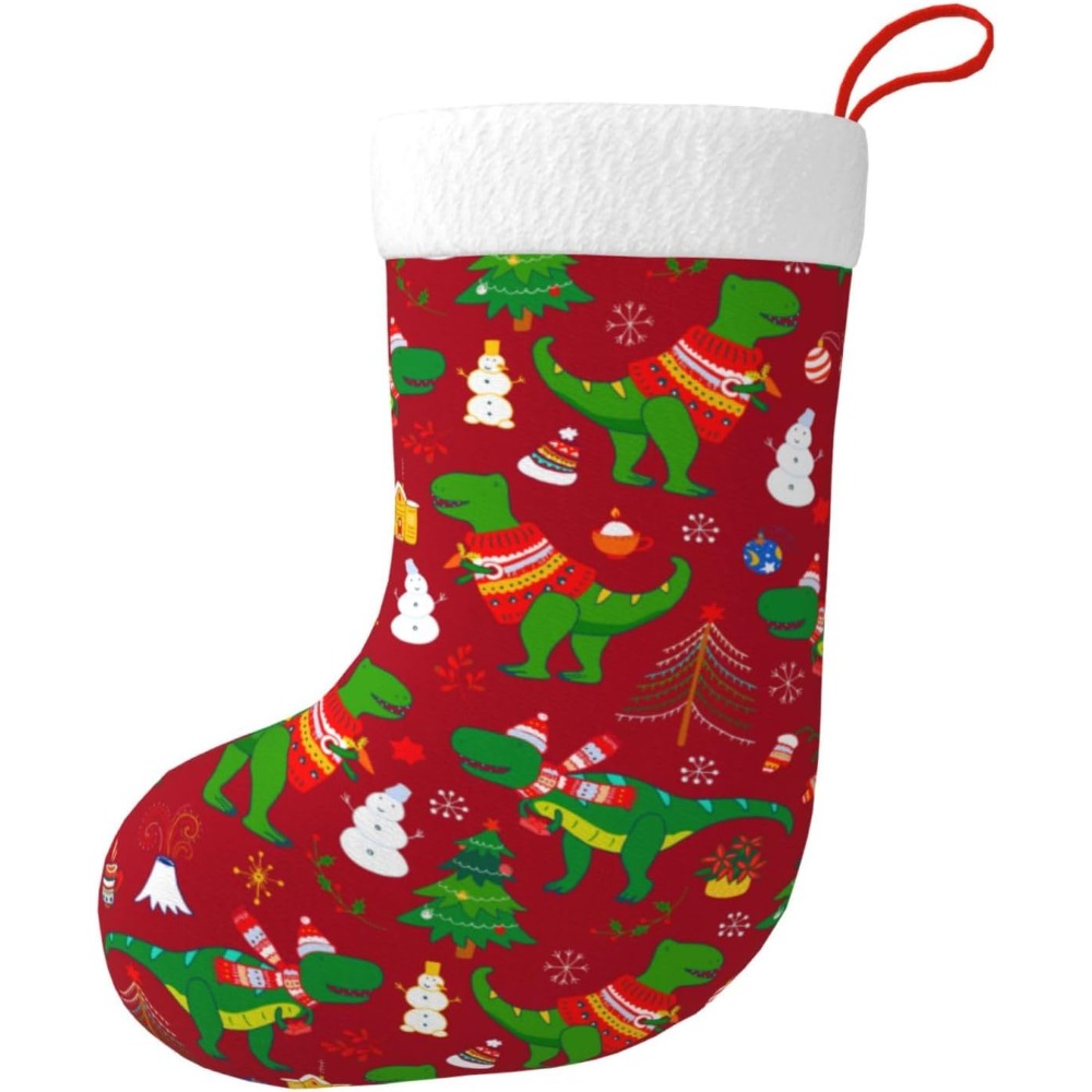 Cute Christmas Dinosaur Christ - огляд і ціна Christmas Stocking Hanging