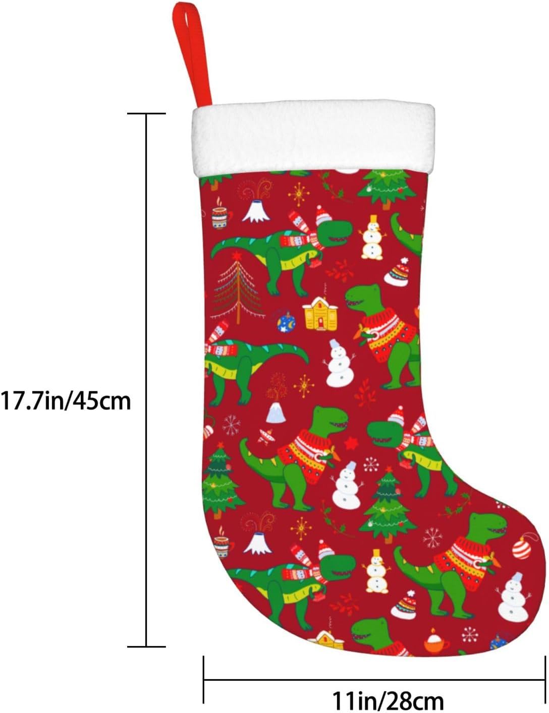 Cute Christmas Dinosaur Christ - огляд і ціна Christmas Stocking Hanging