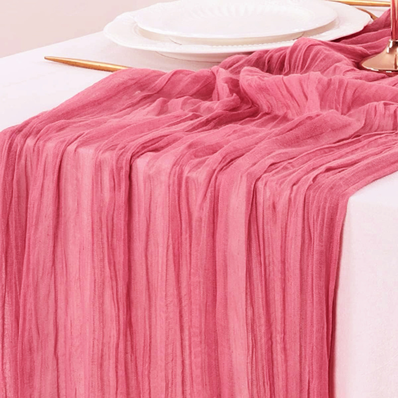 Red Table Runner Gauze Wedding - огляд і ціна Christmas Table Runner