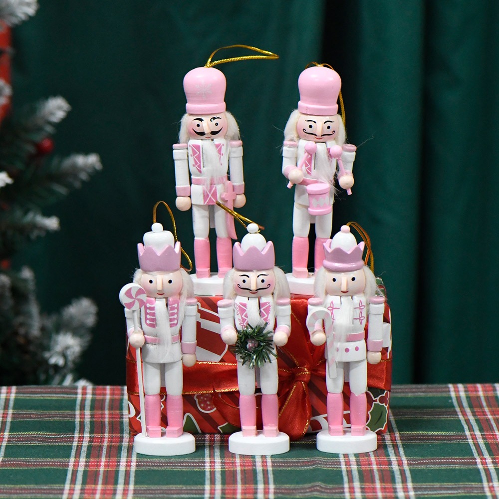 5PCS Macarone Powder Christmas - огляд і ціна Nutcracker Figurine