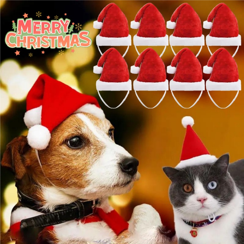 Christmas Pet Santa Hat Red Pl - огляд і ціна Santa Hat Plush