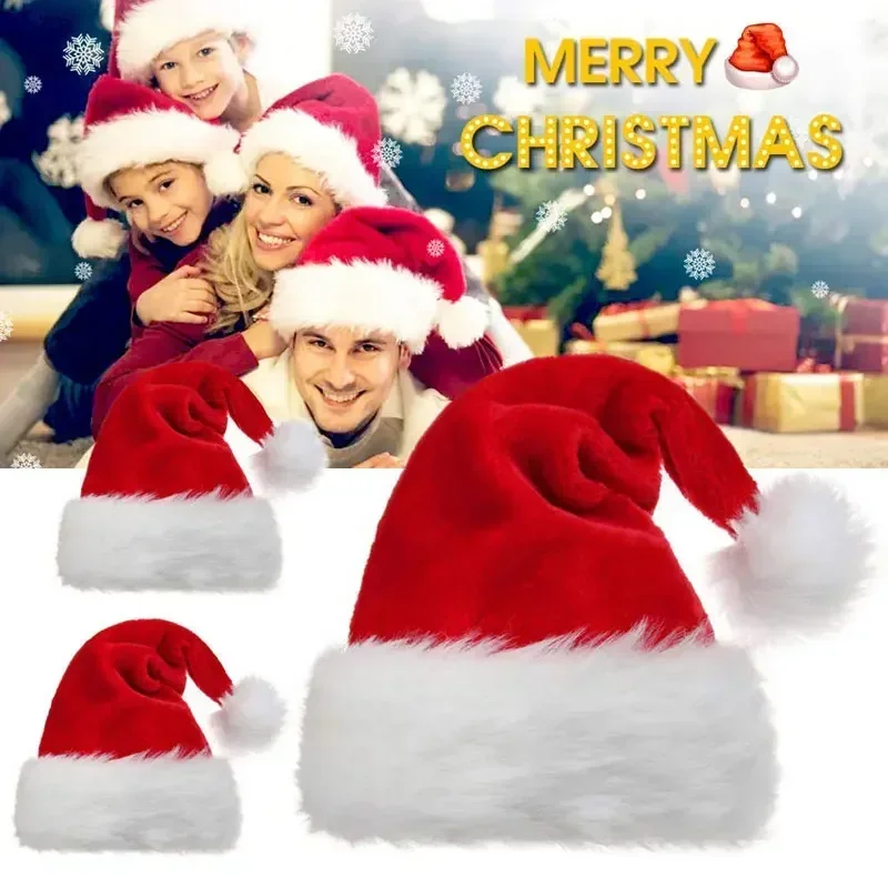 5/1PCS Christmas Hat Plush Adu - огляд і ціна Santa Hat Plush