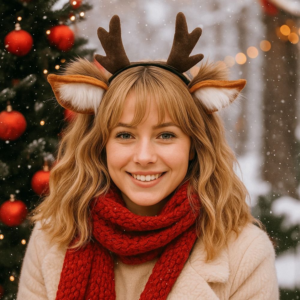 Unisex Deer Ears Reindeer Antl - огляд і ціна Reindeer Antlers Headband