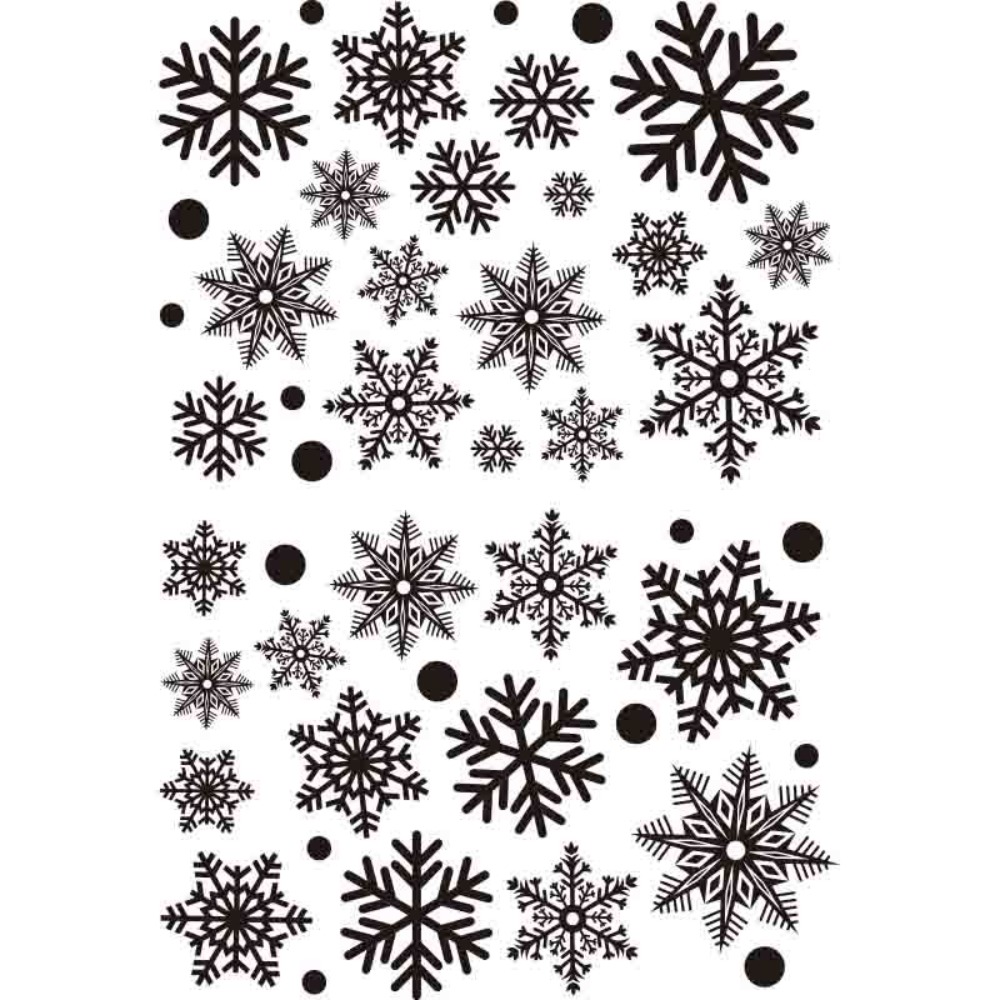 30pcs PVC Christmas Snowflakes - огляд і ціна Snowflake Window Decal