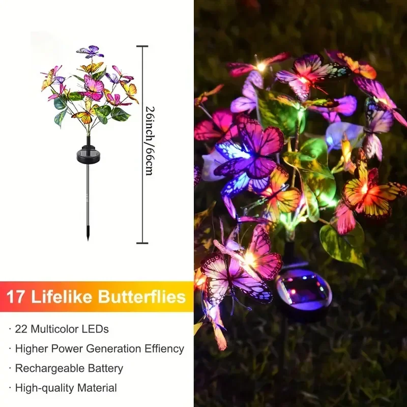Solar LED Butterfly Garden Lig - огляд і ціна Christmas Lights Outdoor