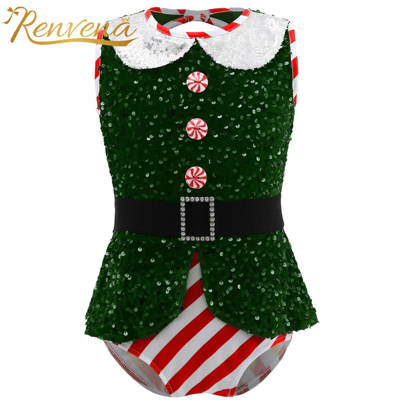 Girls Sparkly Sequins Jumpsuit - огляд і ціна Elf Costume Christmas