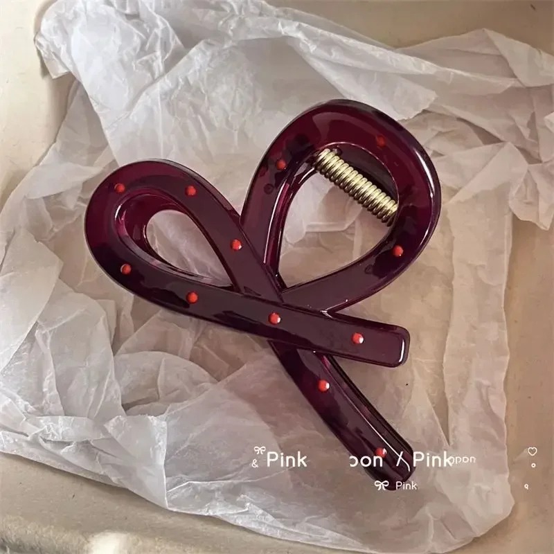 2Pcs Women Vintage Red Polka D - огляд і ціна Ribbon Bow Gift