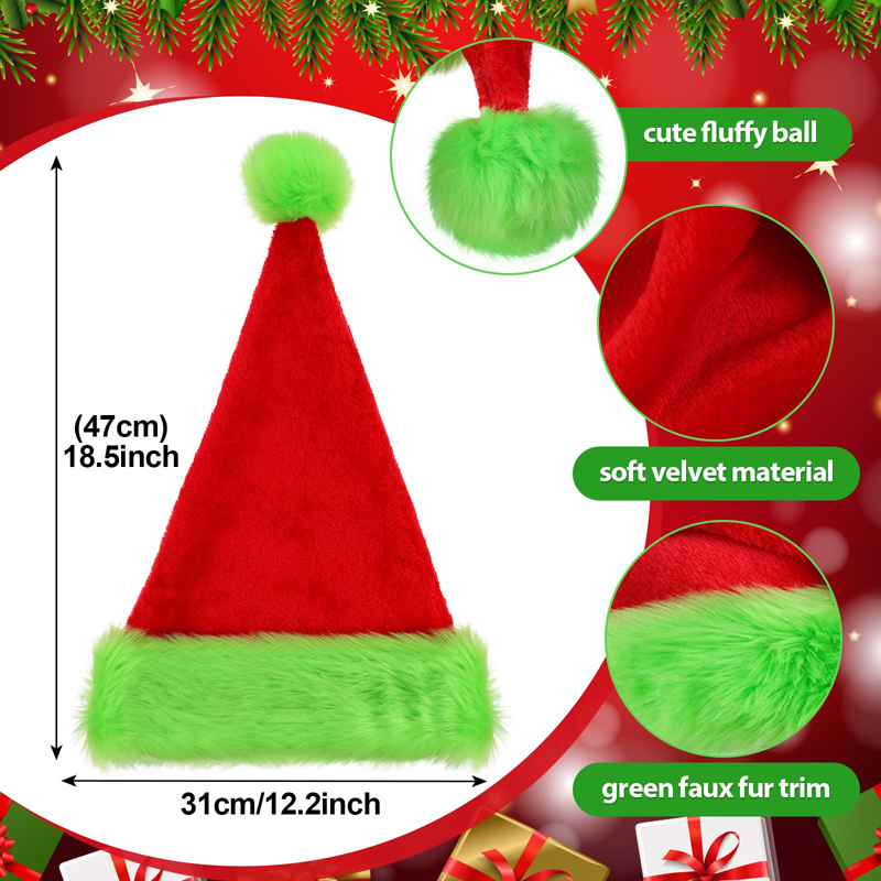 1pc, Santa Claus Hat Christmas - огляд і ціна Santa Hat Plush