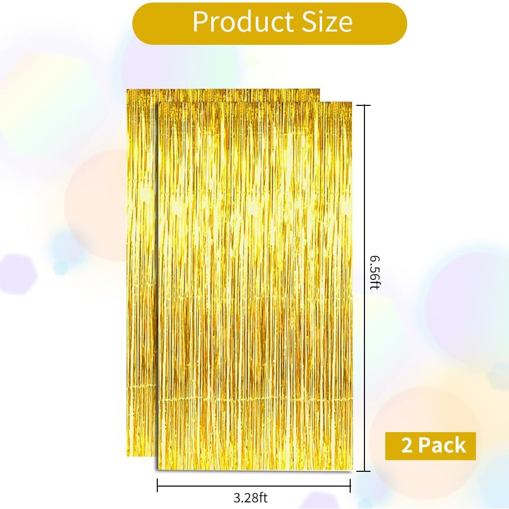 2Pack Gold Metallic Foil Tinse - огляд і ціна Tinsel Garland Decoration