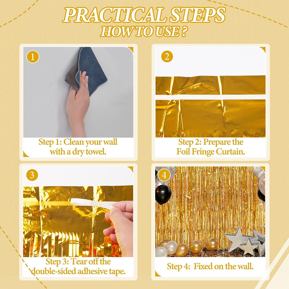 2Pack Gold Metallic Foil Tinse - огляд і ціна Tinsel Garland Decoration