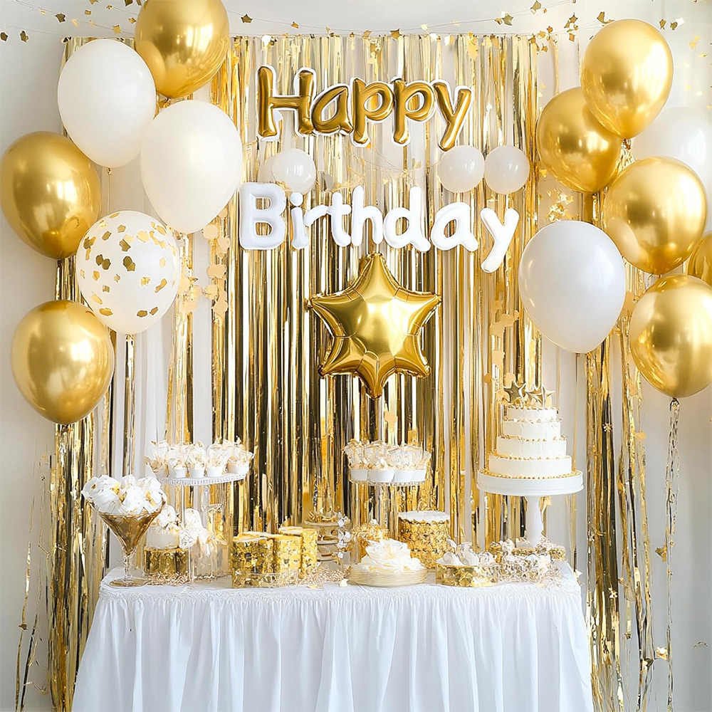 2Pack Gold Metallic Foil Tinse - огляд і ціна Tinsel Garland Decoration