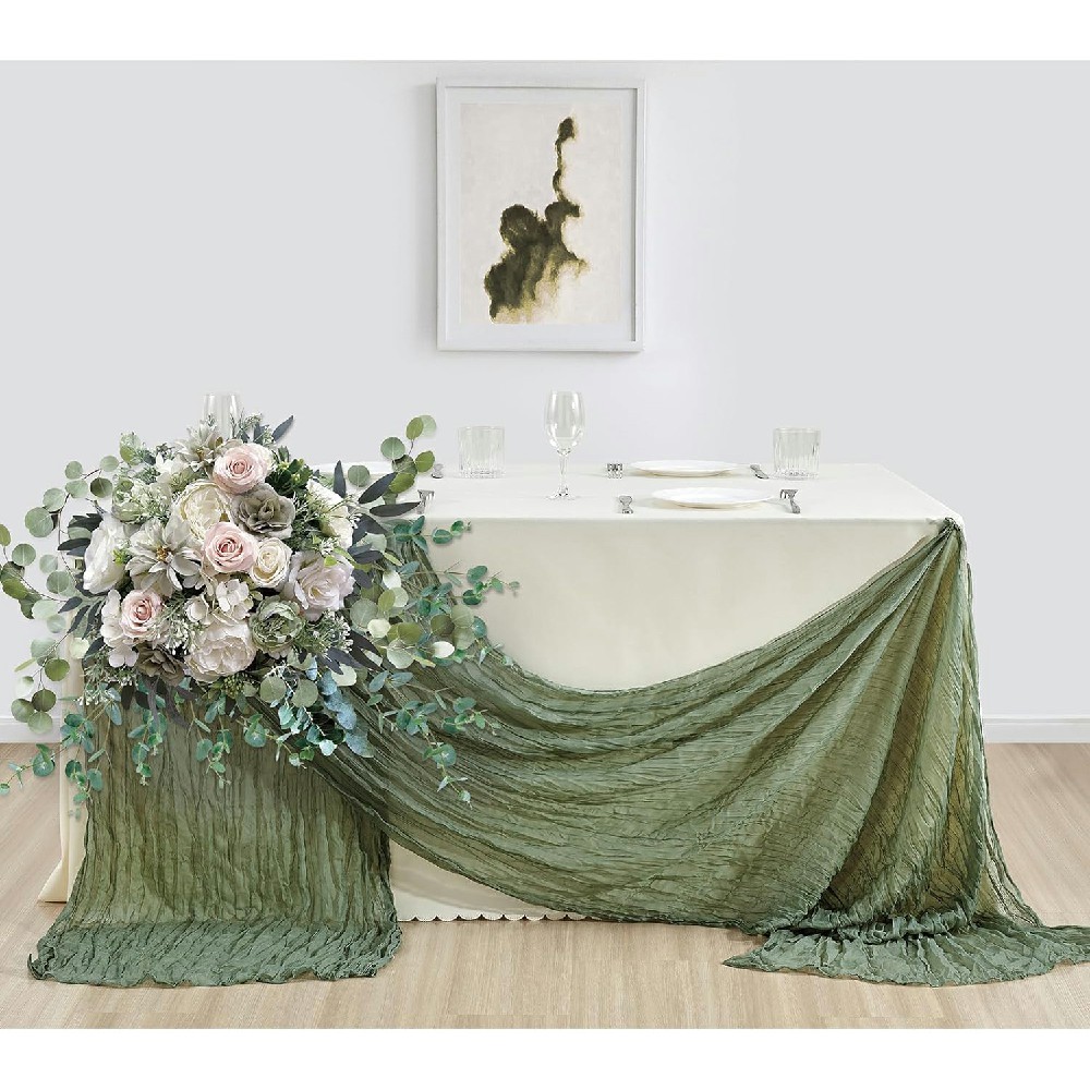10Pcs Cheesecloth Table Runner - огляд і ціна Christmas Table Runner