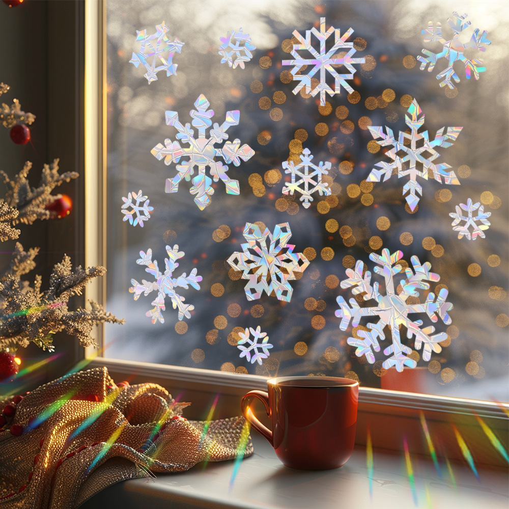 Snowflake Electrostatic Colorf - огляд і ціна Snowflake Window Decal