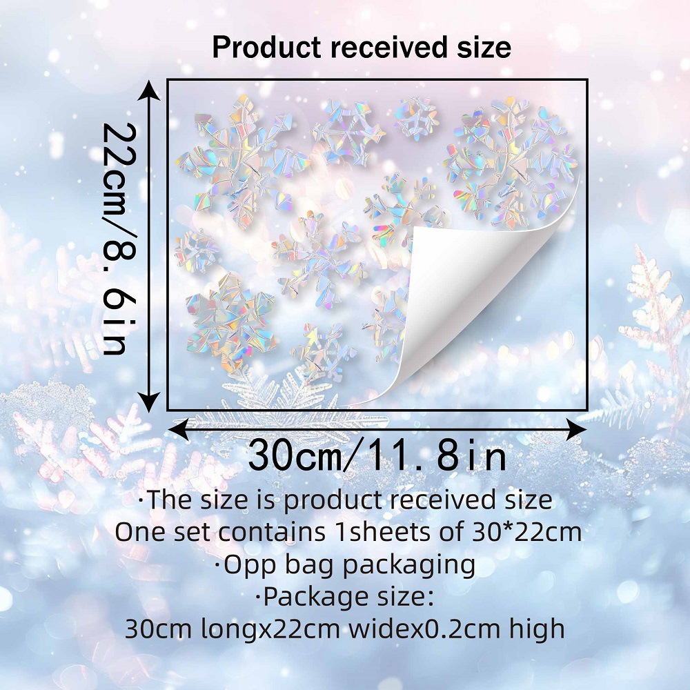 Snowflake Electrostatic Colorf - огляд і ціна Snowflake Window Decal