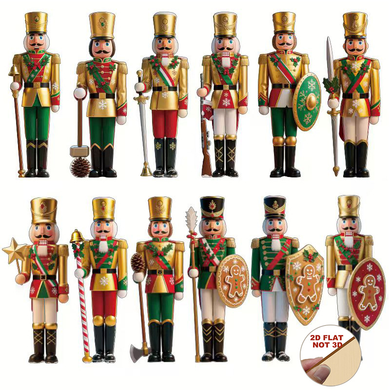 2D Flat 12Pcs Wooden Nutcracke - огляд і ціна Nutcracker Figurine