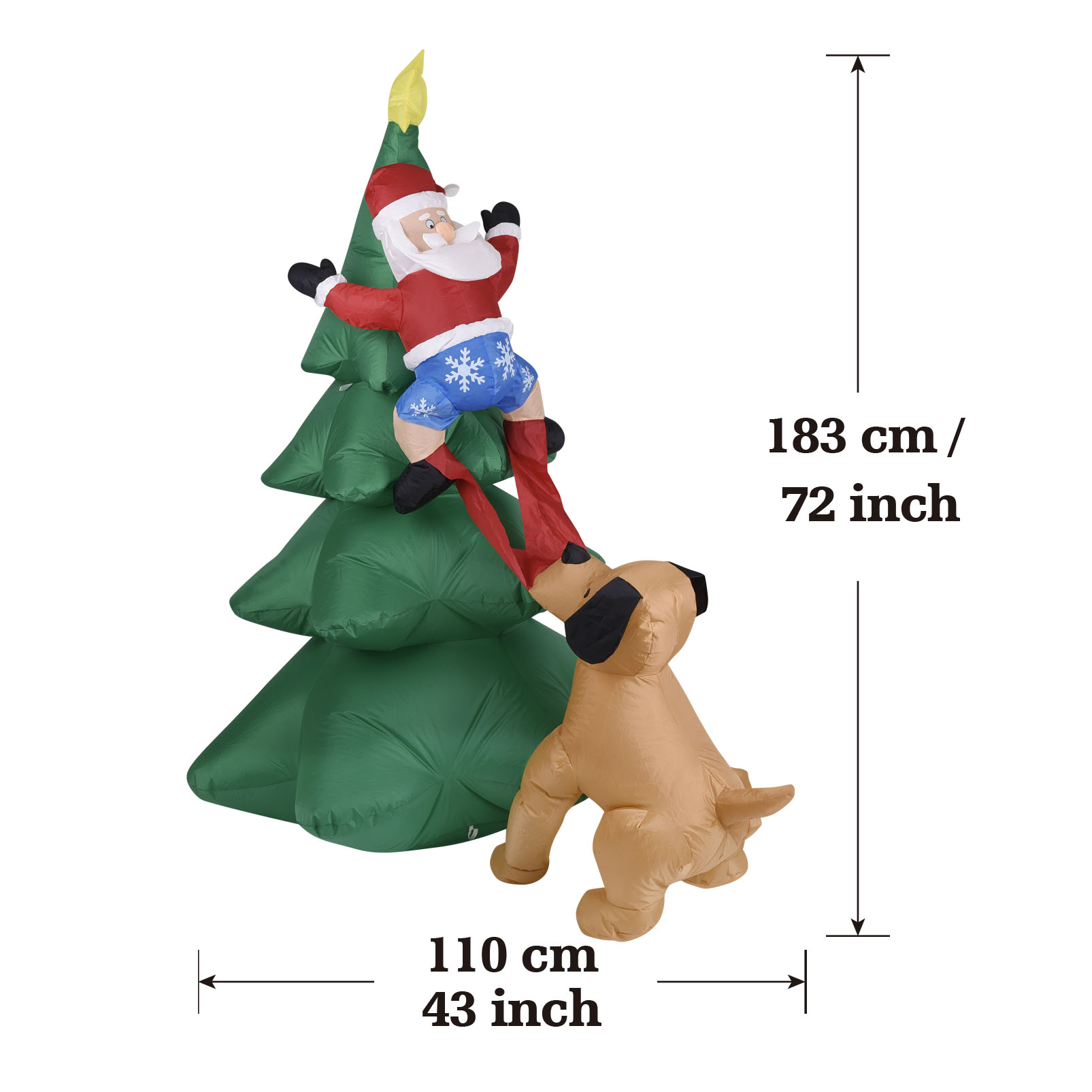 Christmas Inflatable Dog  w/Sa - огляд і ціна Christmas Lights Outdoor