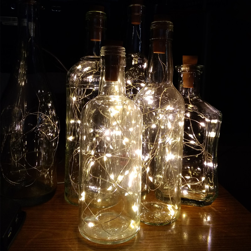 6pcs 20led Wine Bottle with Co - огляд і ціна Led Fairy String Lights