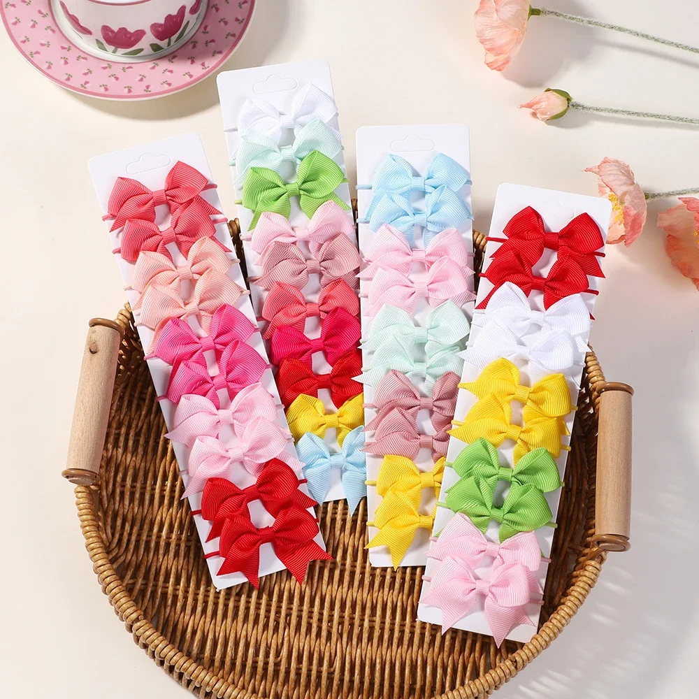 10Pcs Bows Elastic Hair rubber - огляд і ціна Ribbon Bow Gift