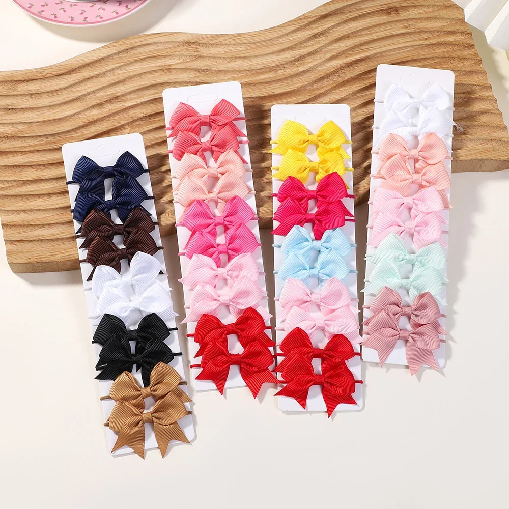 10Pcs Bows Elastic Hair rubber - огляд і ціна Ribbon Bow Gift