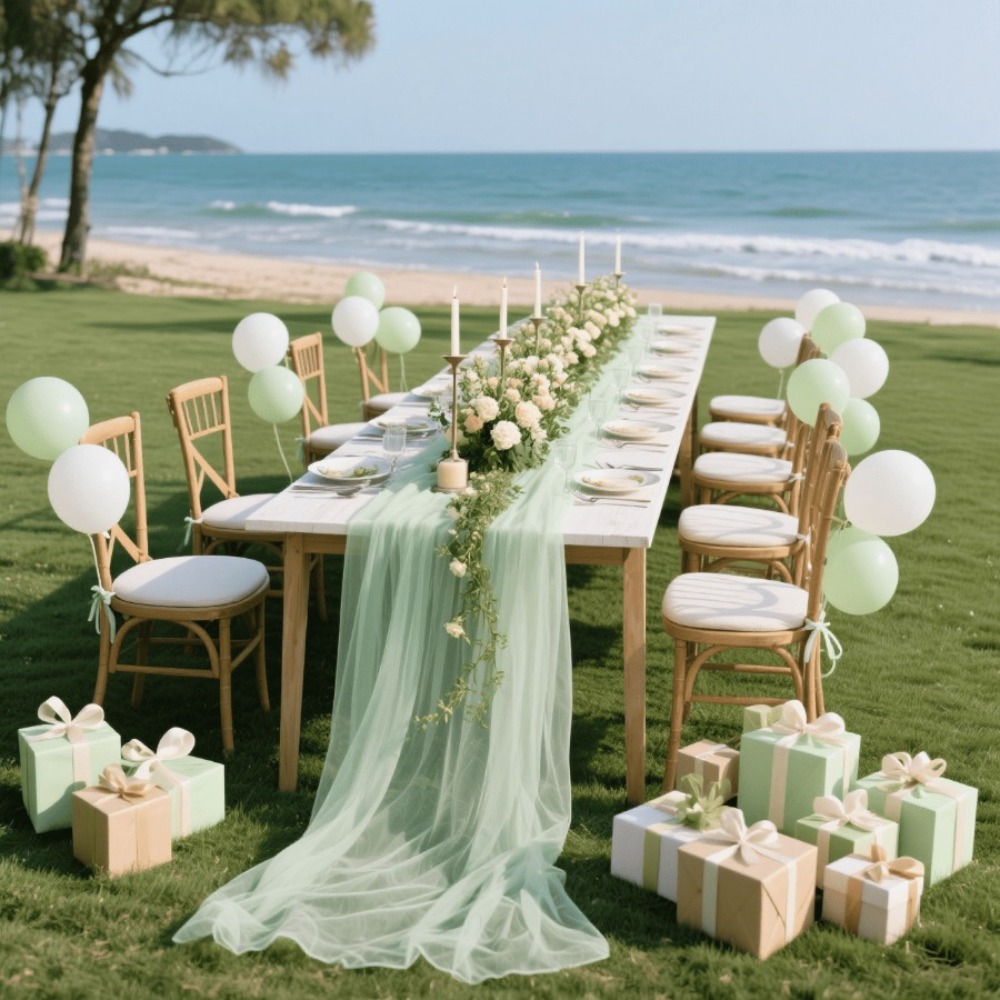 Wedding Sheer Table Runner, Bo - огляд і ціна Christmas Table Runner