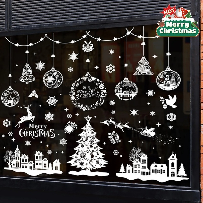 9 Sheets 243pcs Reusable Stati - огляд і ціна Snowflake Window Decal