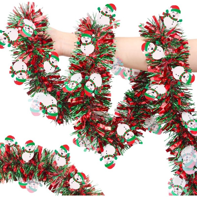 2M Red Green Christmas Tinsel  - огляд і ціна Tinsel Garland Decoration