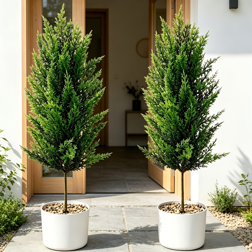 2PC Outdoor Artificial Pine Tr - огляд і ціна Christmas Tree Artificial