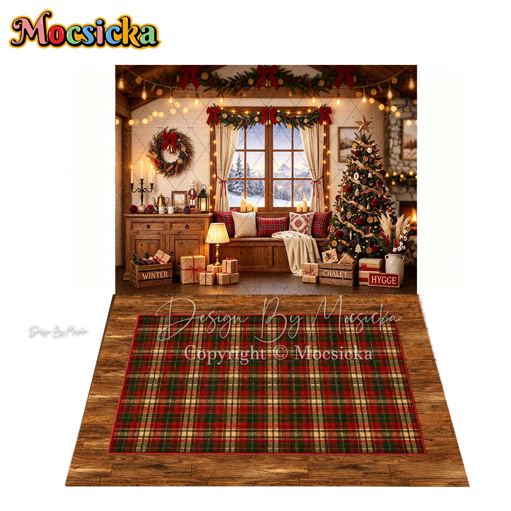 Mocsicka Retro Cabin Christmas - огляд і ціна Christmas Throw Blanket