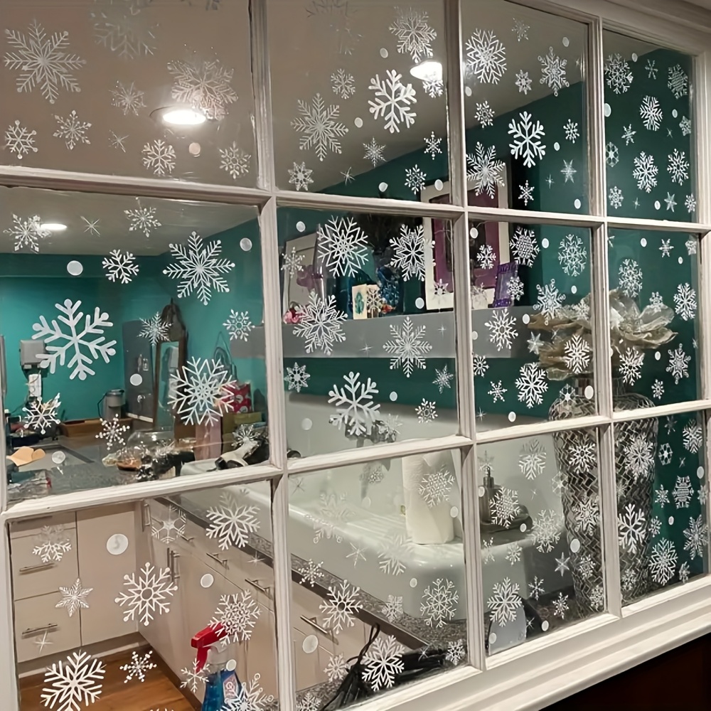 137Pcs Winter Snowflake Static - огляд і ціна Snowflake Window Decal
